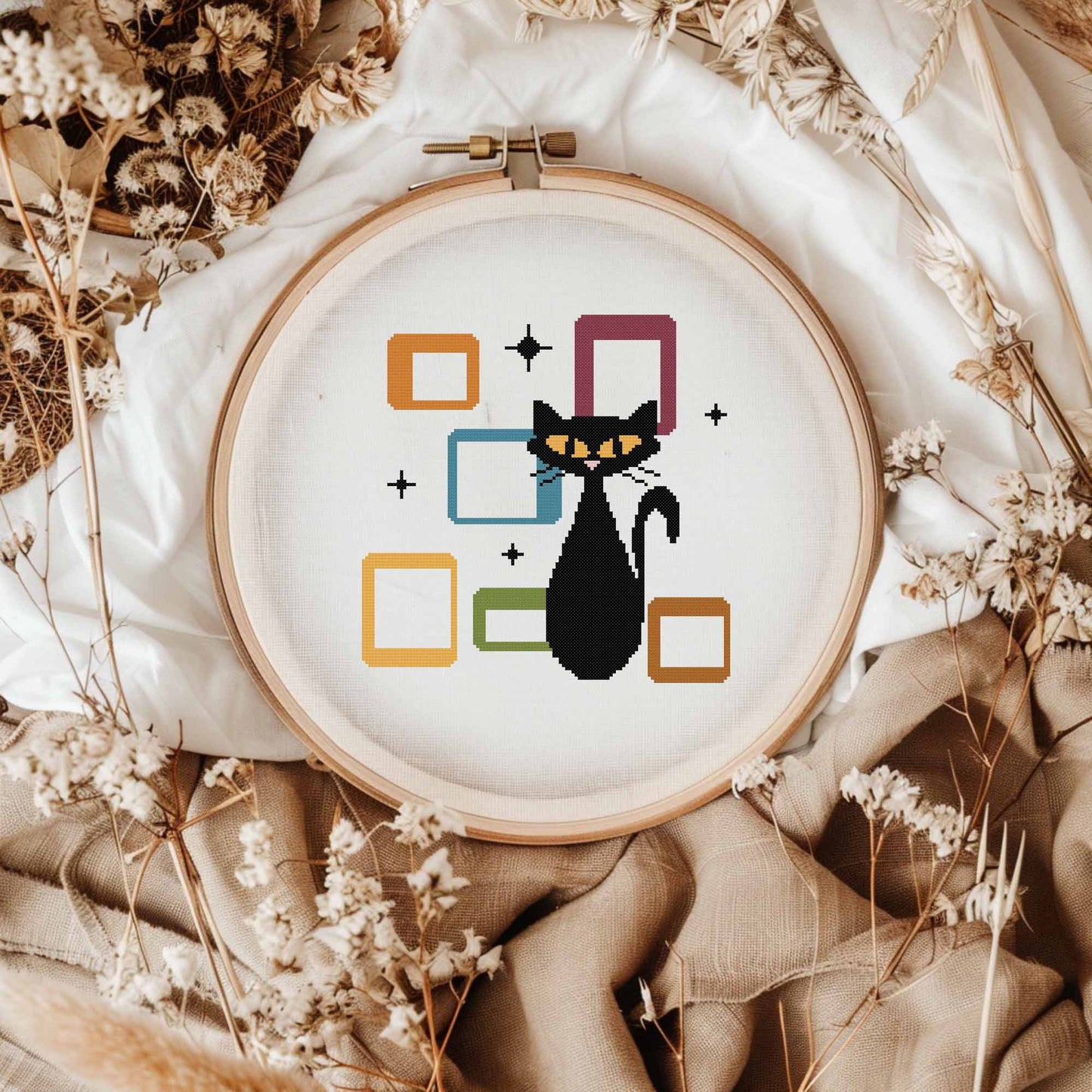 Atomic Black Cat Mid Century