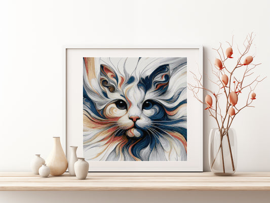 Colorful Cat Cross Stitch Pattern