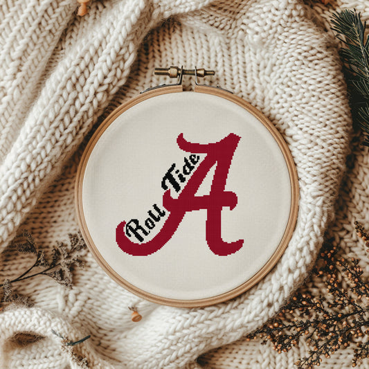 Alabama Football Cross Stitch Pattern
