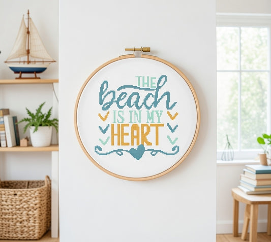 The Beach is in my Heart Quote