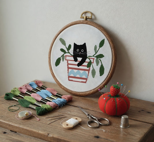 Cat in a Pot
