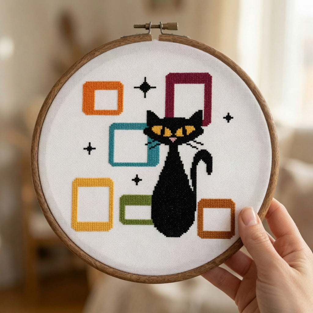 Atomic Black Cat Mid Century