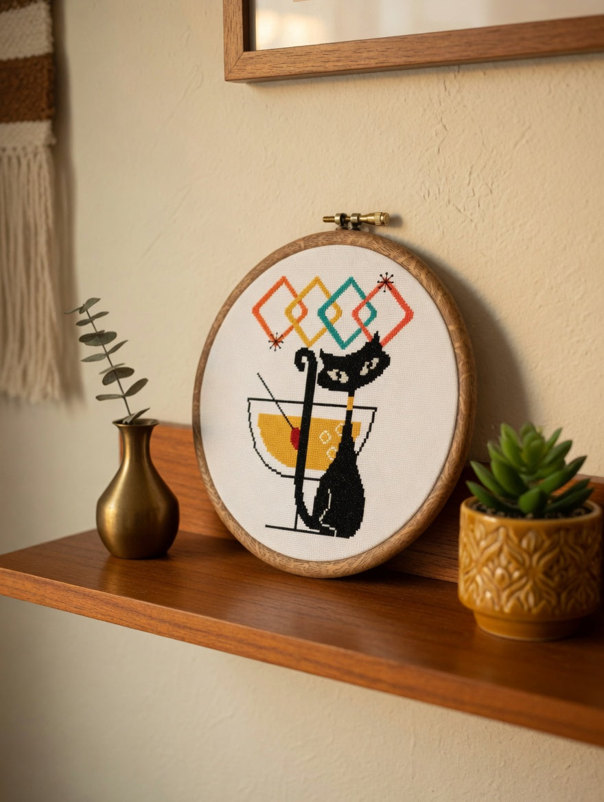Atomic Black Cat with a Martini