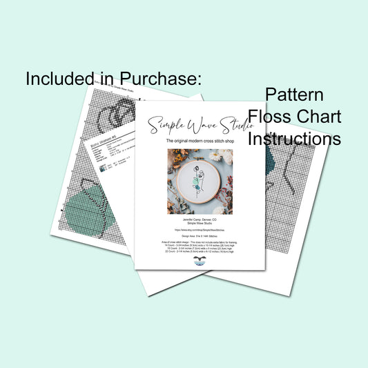 Boho Abstract Flower Figure Line