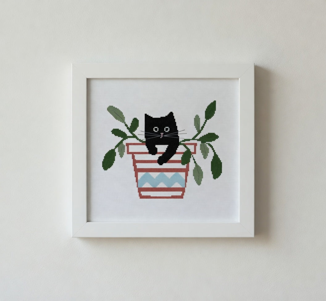 Cat in a Pot