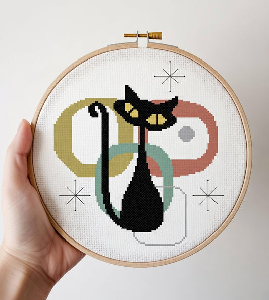 Atomic Black Cat Mid Century