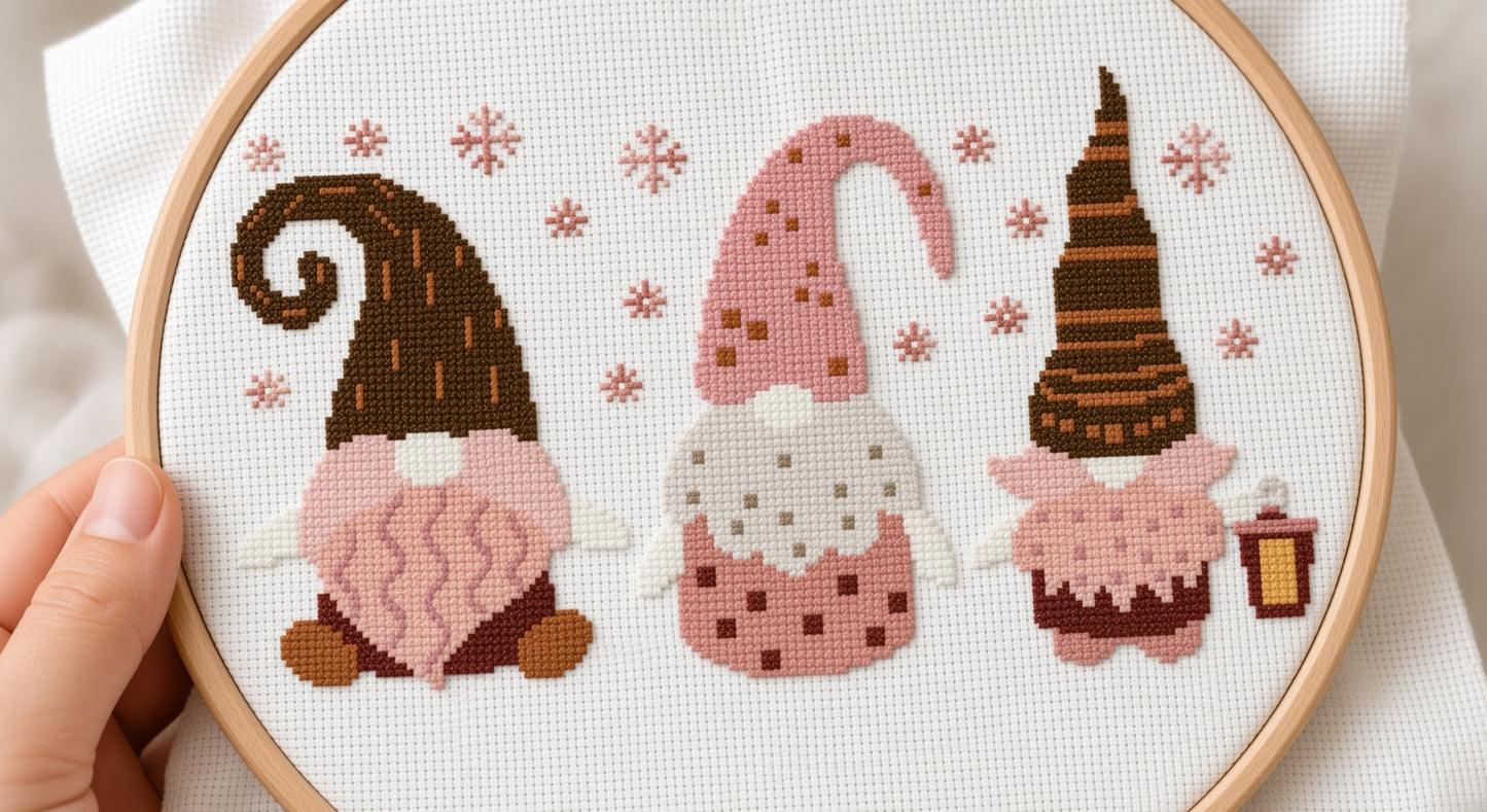 Three Christmas Gnomes