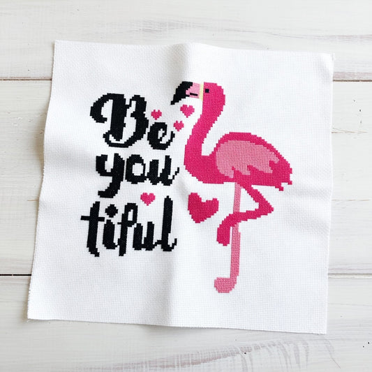 Pink Flamingo - Be You Tiful Beautiful Quote