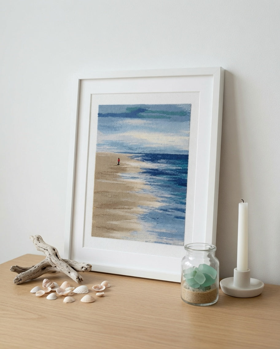 Beach Landscape in Watercolor