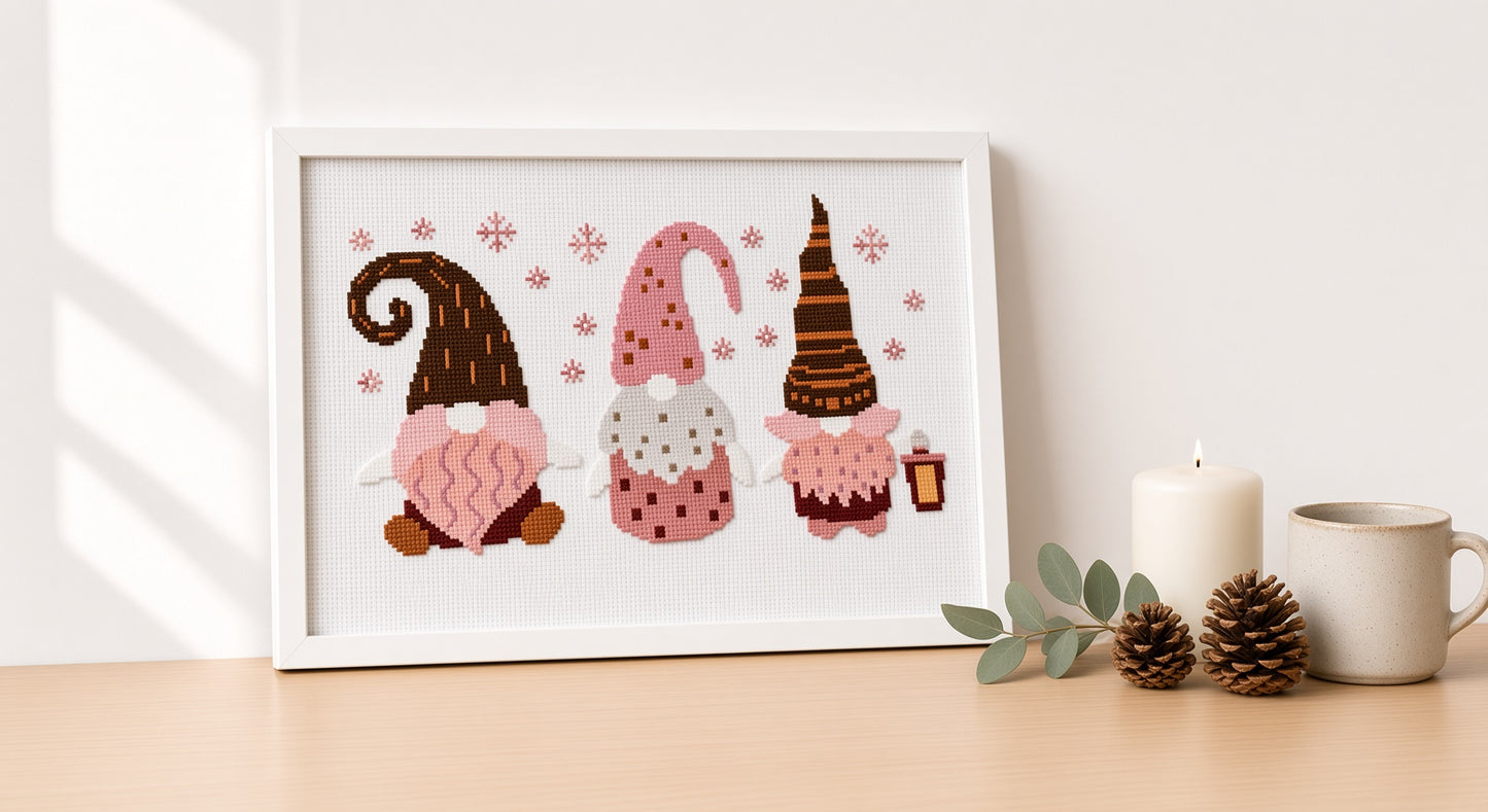 Three Christmas Gnomes